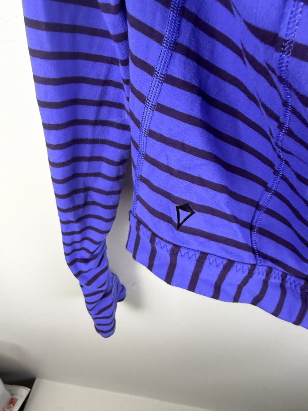 Ivivva Purple Striped Long Sleeve Cropped Cowl shrug - Picture 2 of 5